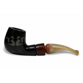 Cachimbo Bertoldi Anel Madeira Preto com Filtro Permanente